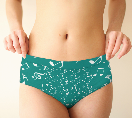 teal music cheeky briefs