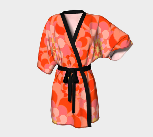 orange floral kimono