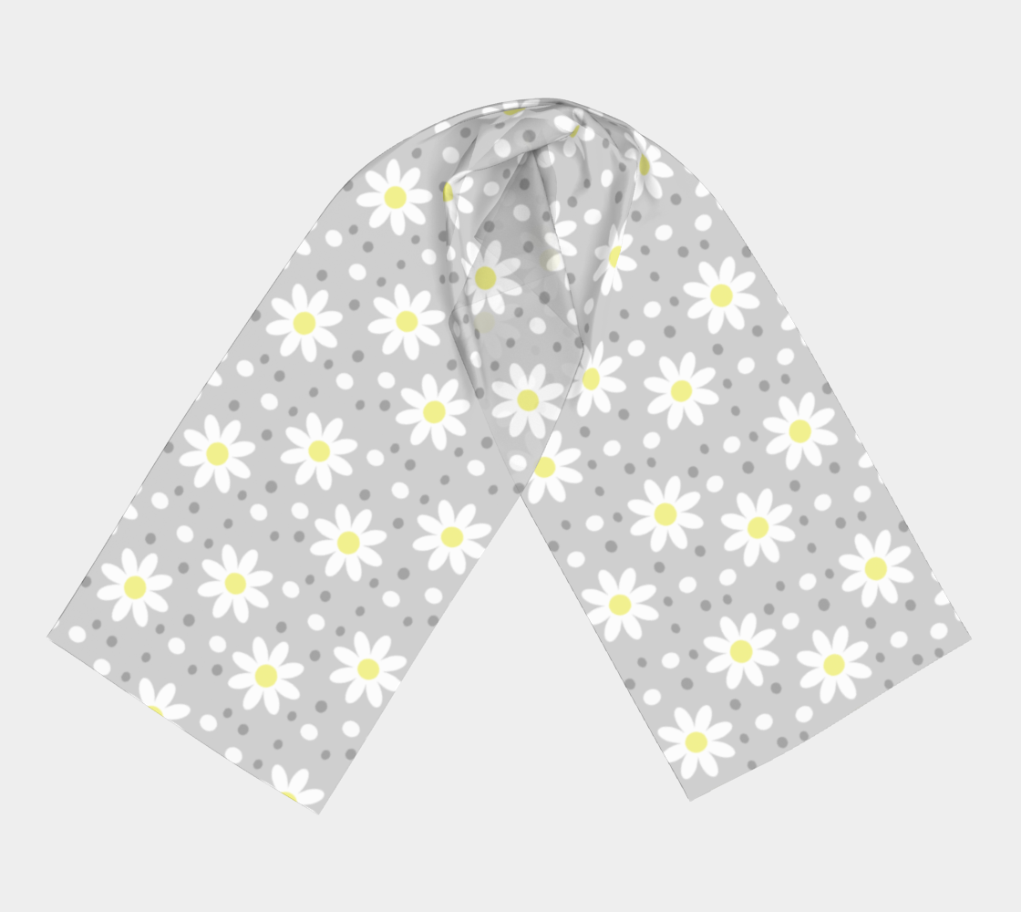 daisy dots grey scarf