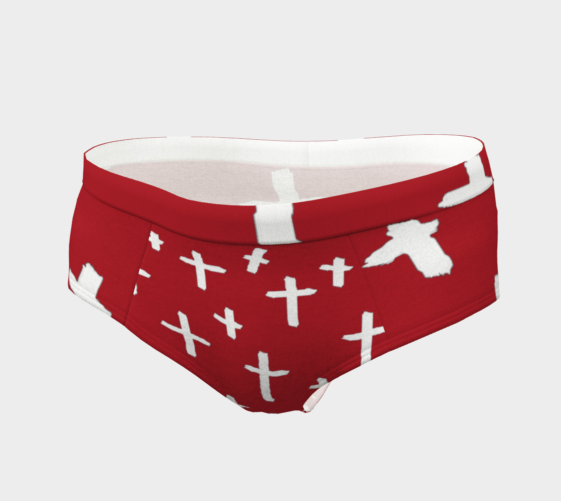 red white cross cheeky briefs