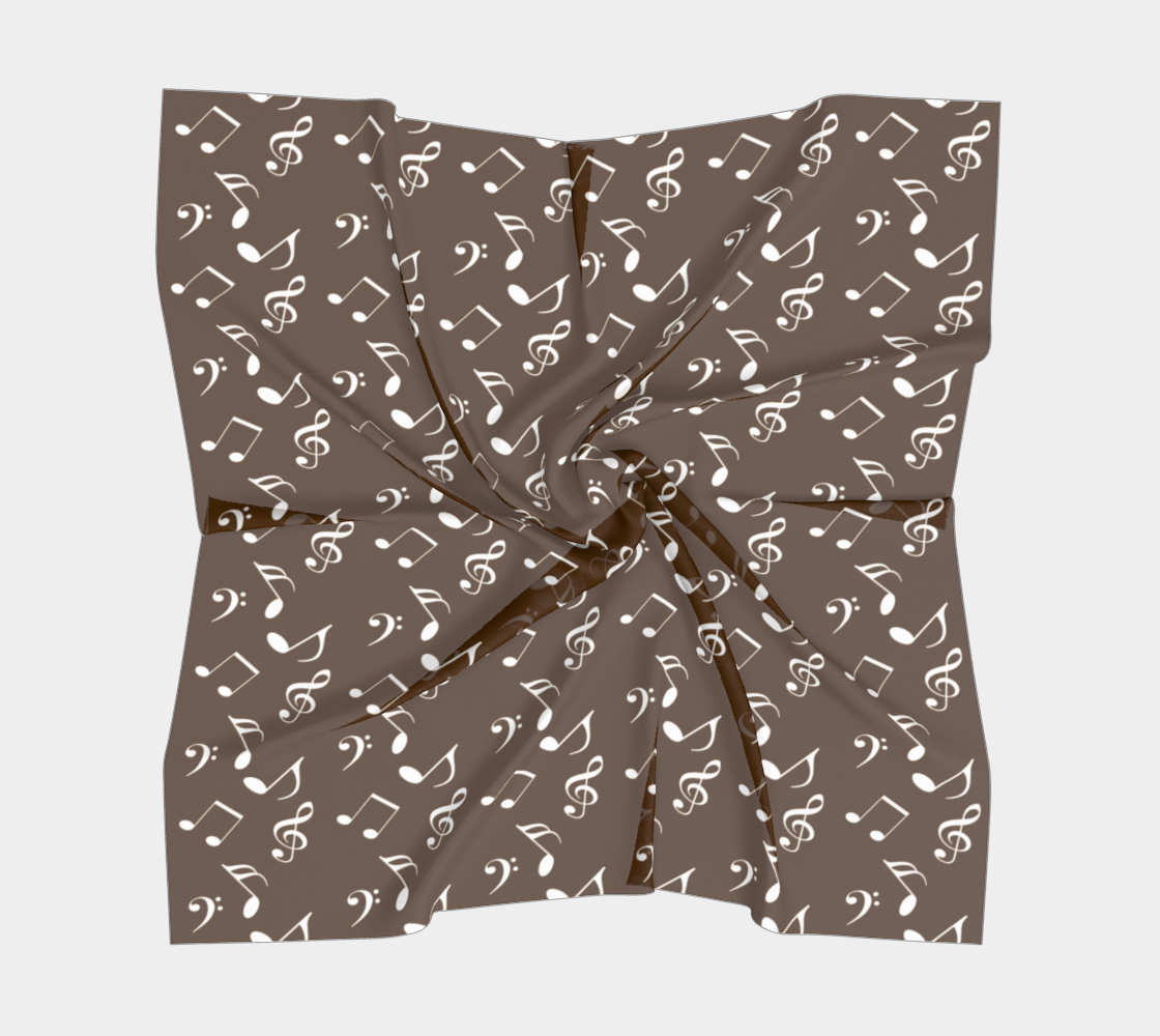 brown music scarf