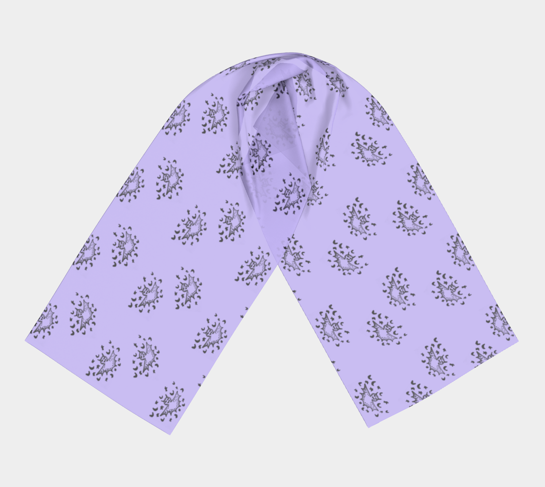 zodiac bat lilac scarf