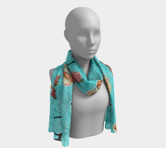 vintage glasses blue scarf