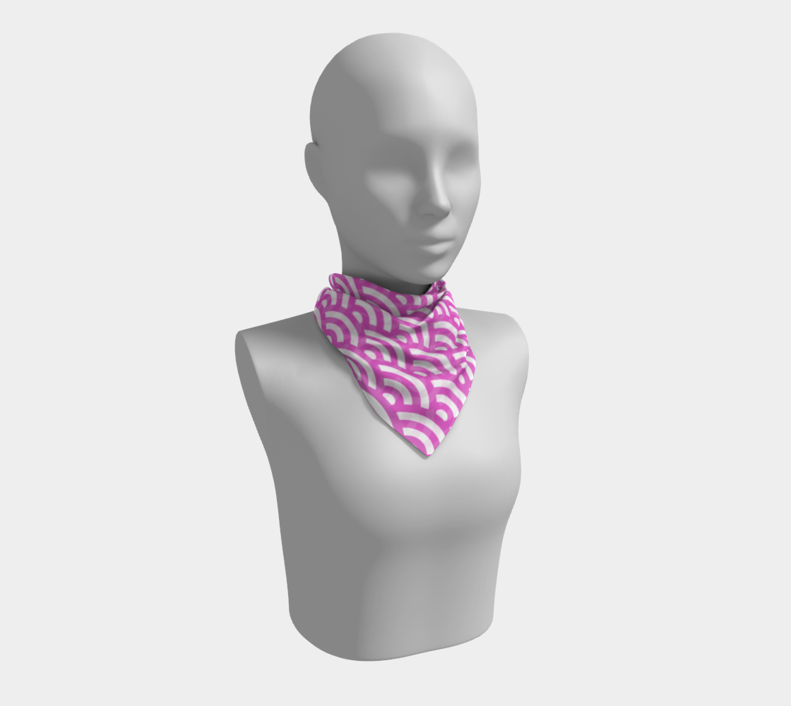 pink waves scarf