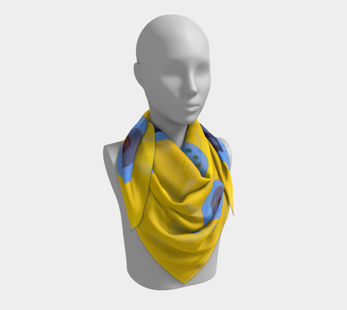 blue house scarf