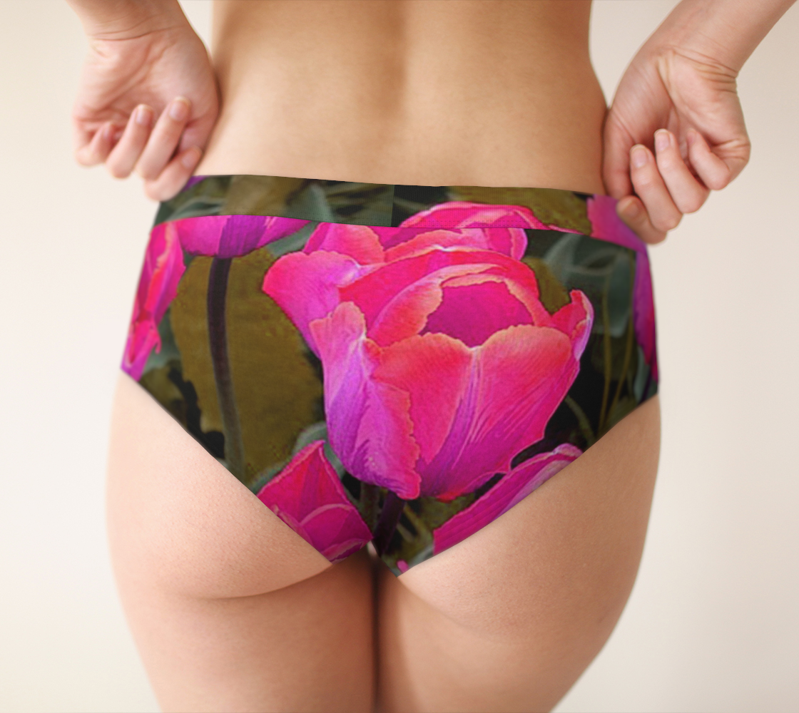 pink tulips cheeky briefs