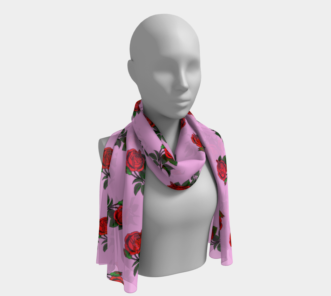 red roses pink scarf