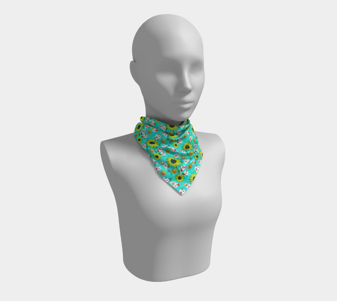 hawaii ghost aqua scarf