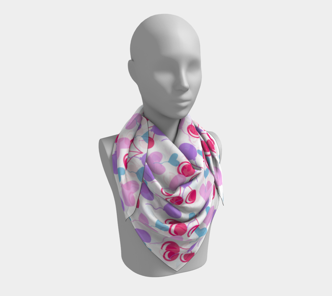 pastel cherries scarf