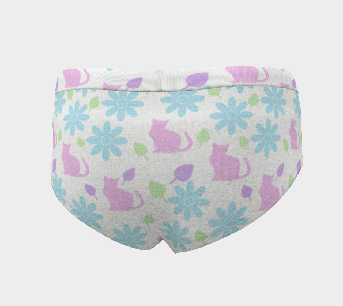 cats and flowers cheeky briefs