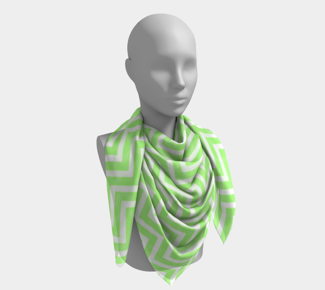 green chevron scarf