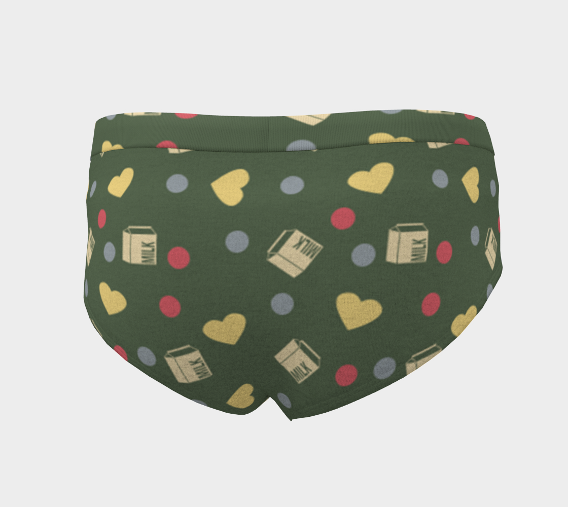 green milk hearts cheeky briefs