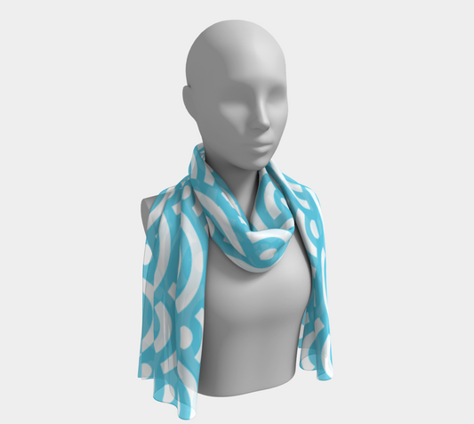 blue waves scarf