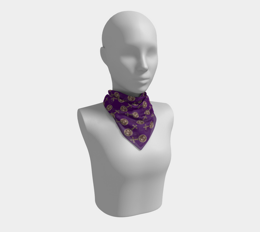 victorian crosses purple scarf