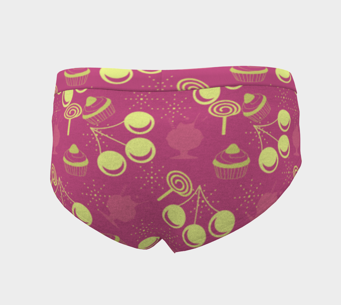 yellow pink cherries cheeky briefs