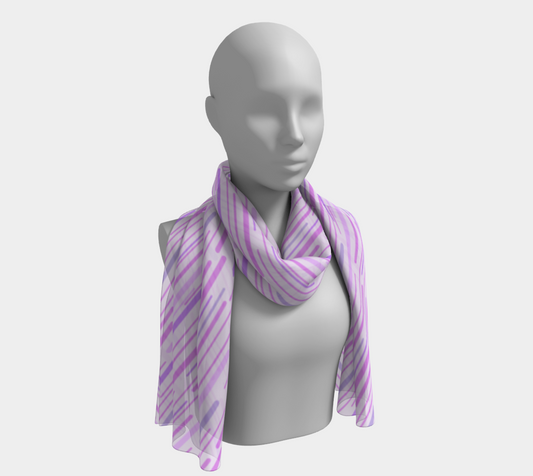 silly stripes lilac scarf