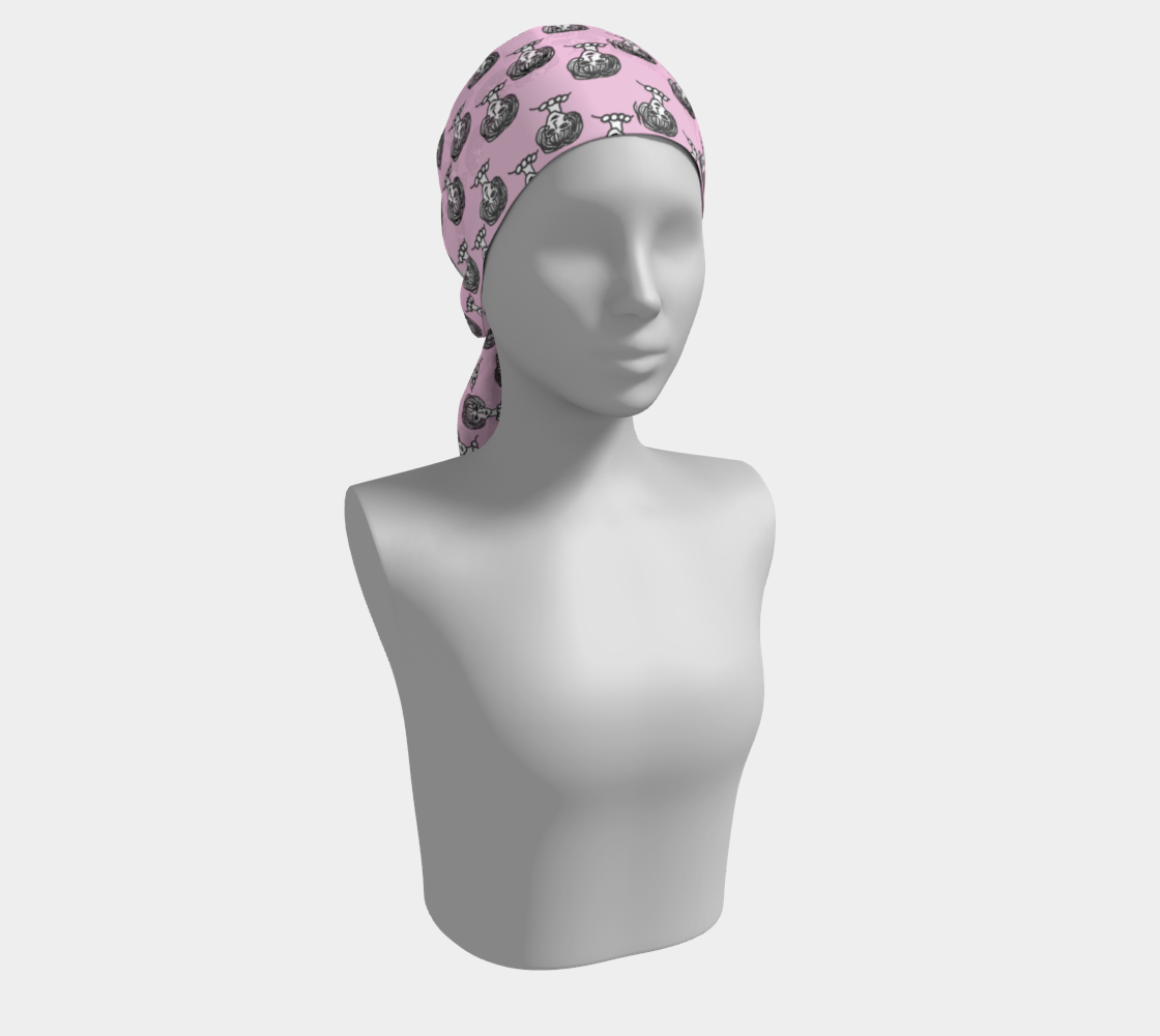 20s girl pink scarf