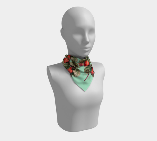 fruit branches green scarf