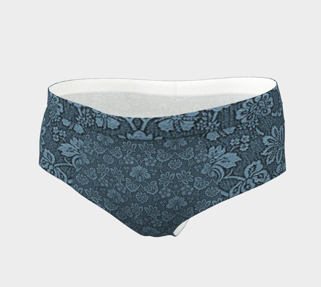 damask blue cheeky briefs