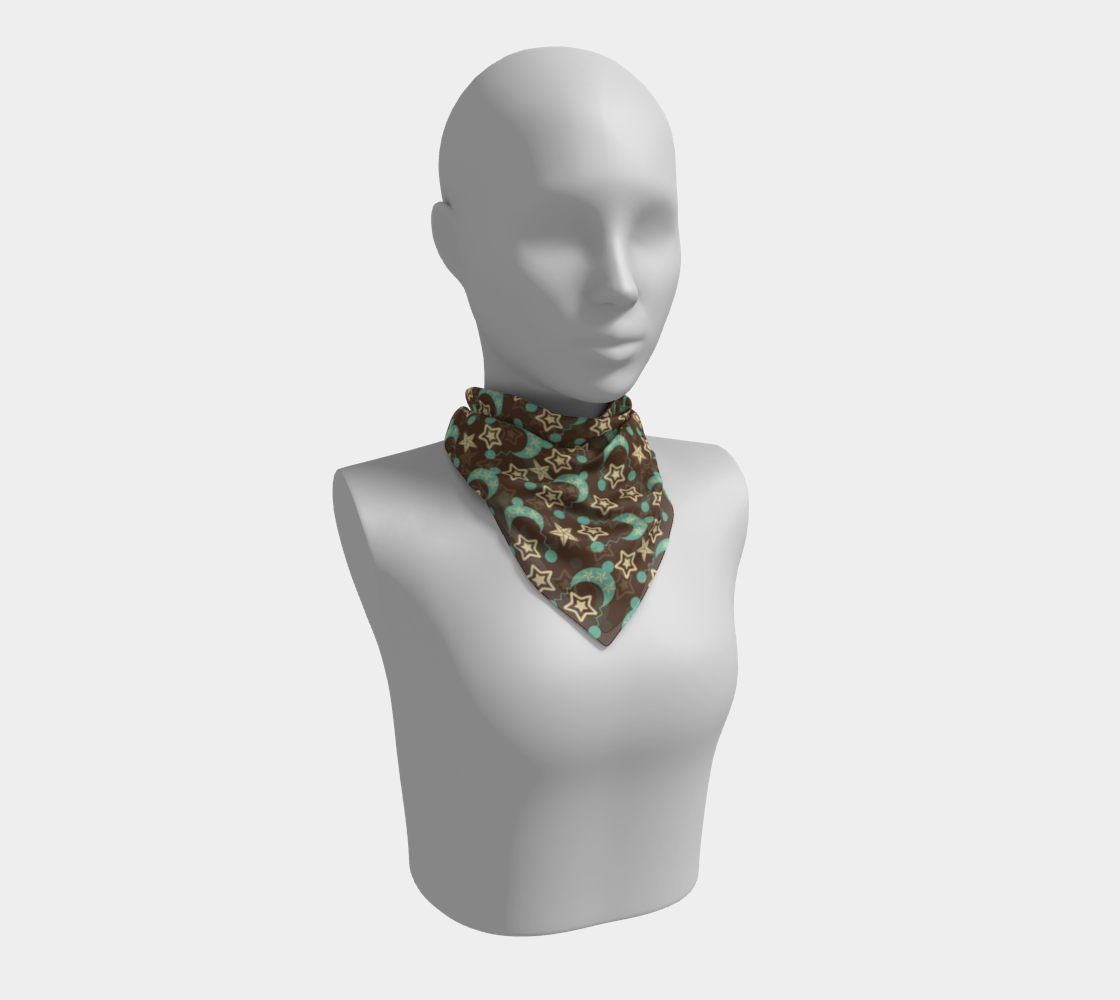 Brown with blue hats scarf