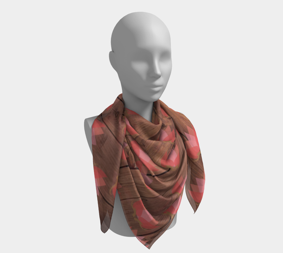 zen lotus wood wall scarf