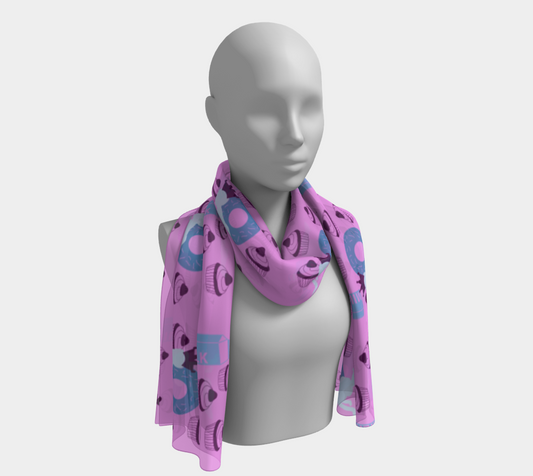 punk baby pink scarf