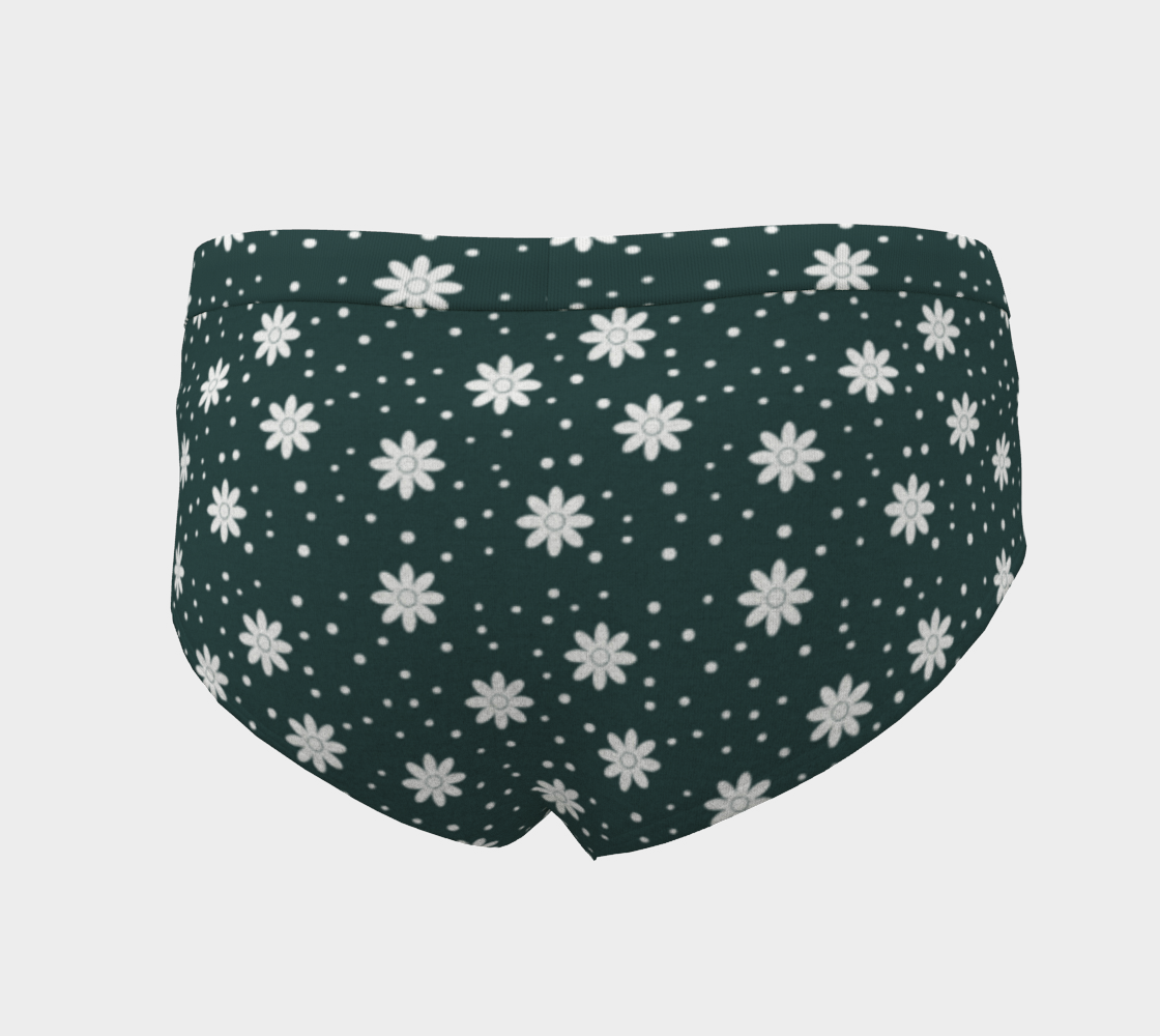 floral dots teal cheeky briefs