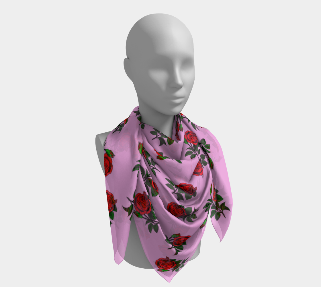 red roses pink scarf