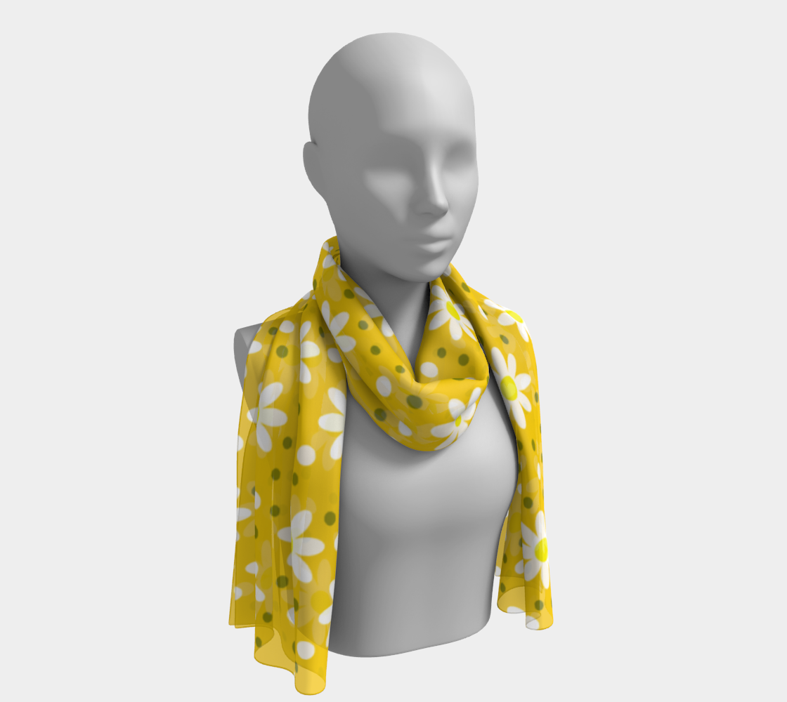 daisy dots yellow scarf