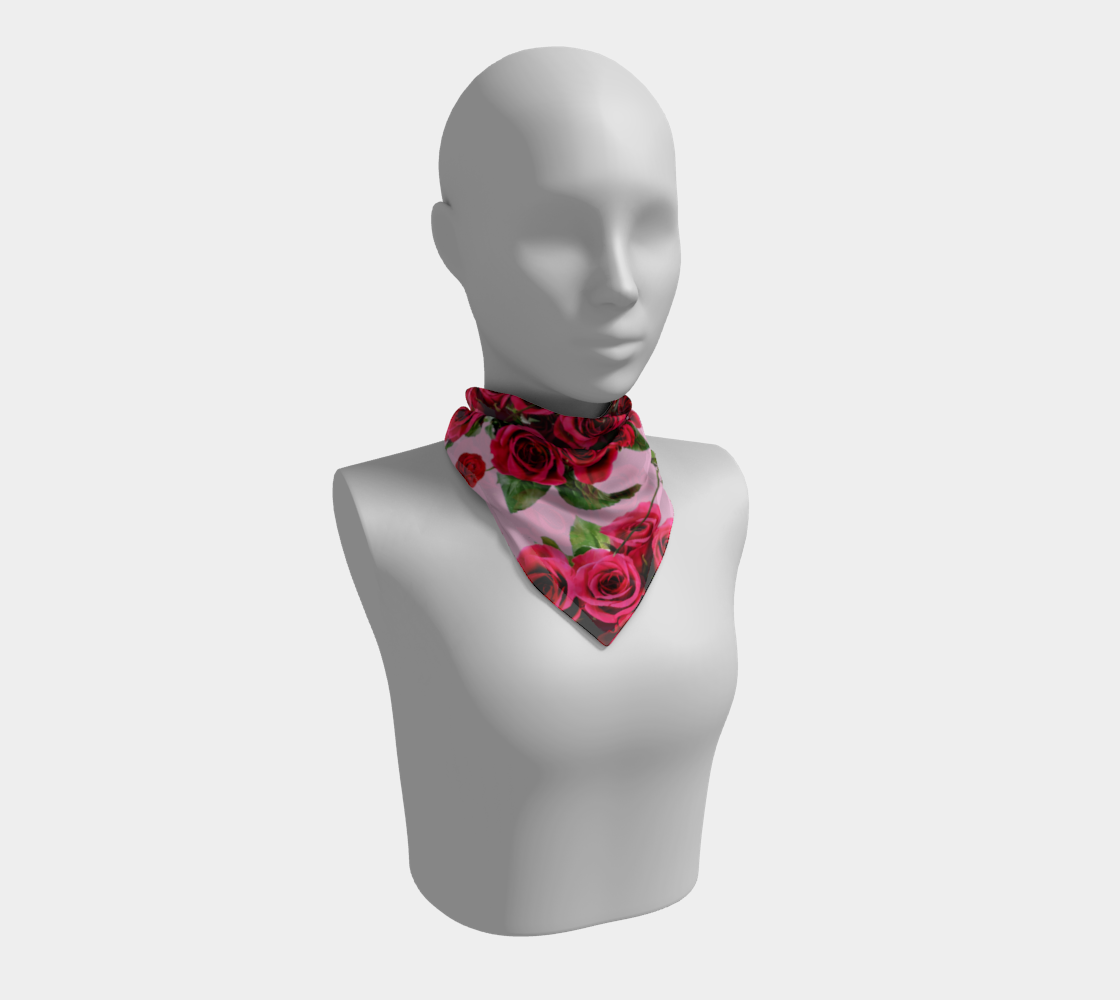 roses pink scarf