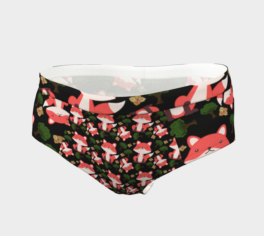 fox and trees pattern cheeky briefs