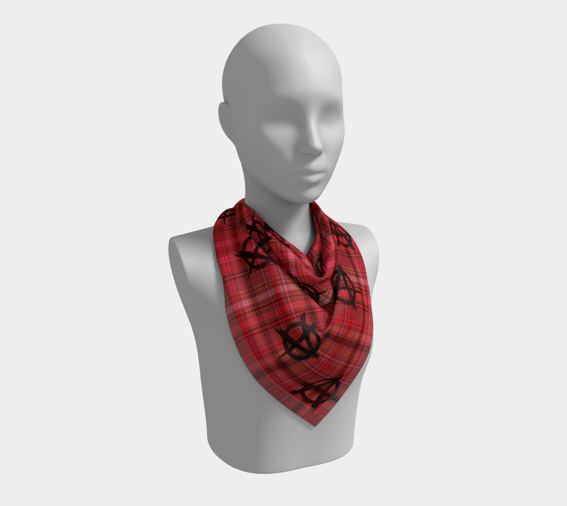 red plaid anarchy scarf