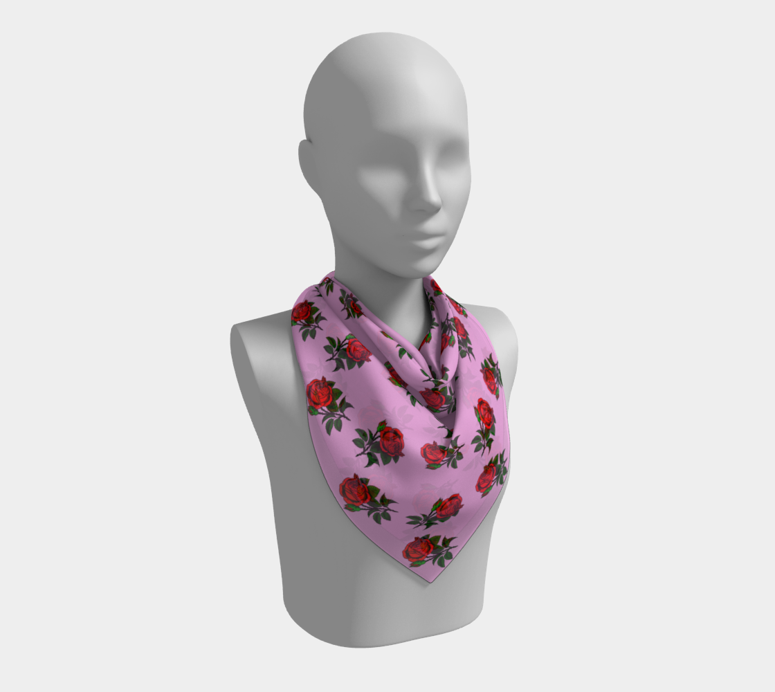 red roses pink scarf