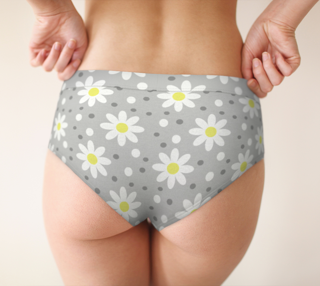 daisy dots grey cheeky briefs