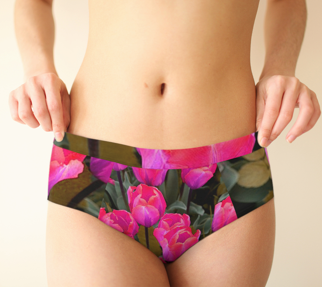 pink tulips cheeky briefs