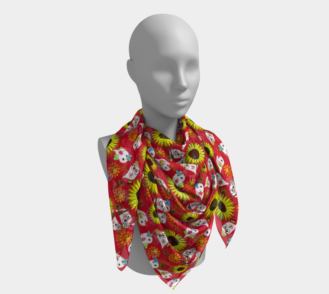 hawaii ghost red scarf