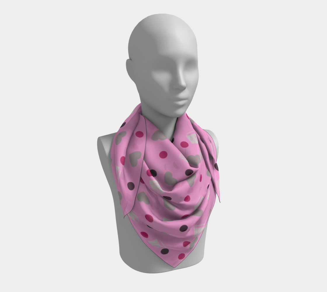 pink milk hearts scarf