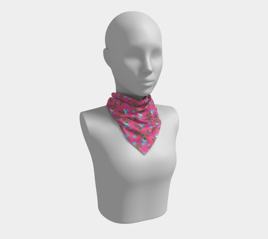 carnation pattern pink scarf