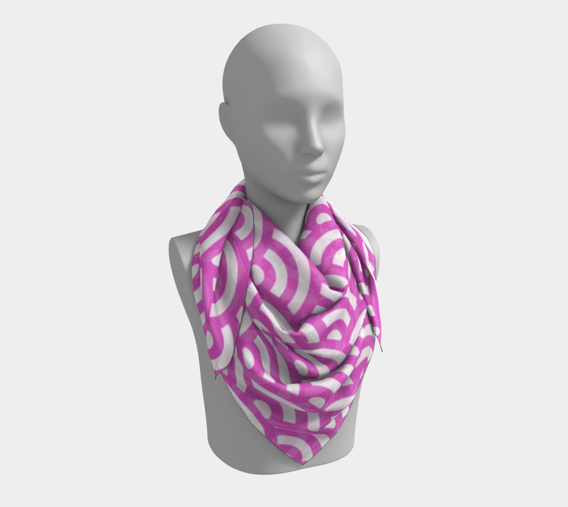 pink waves scarf