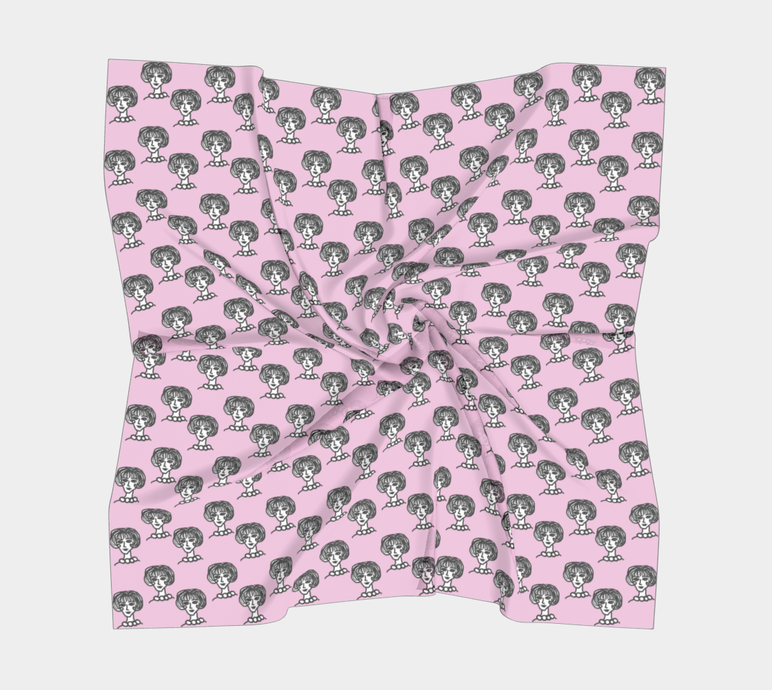 20s girl pink scarf