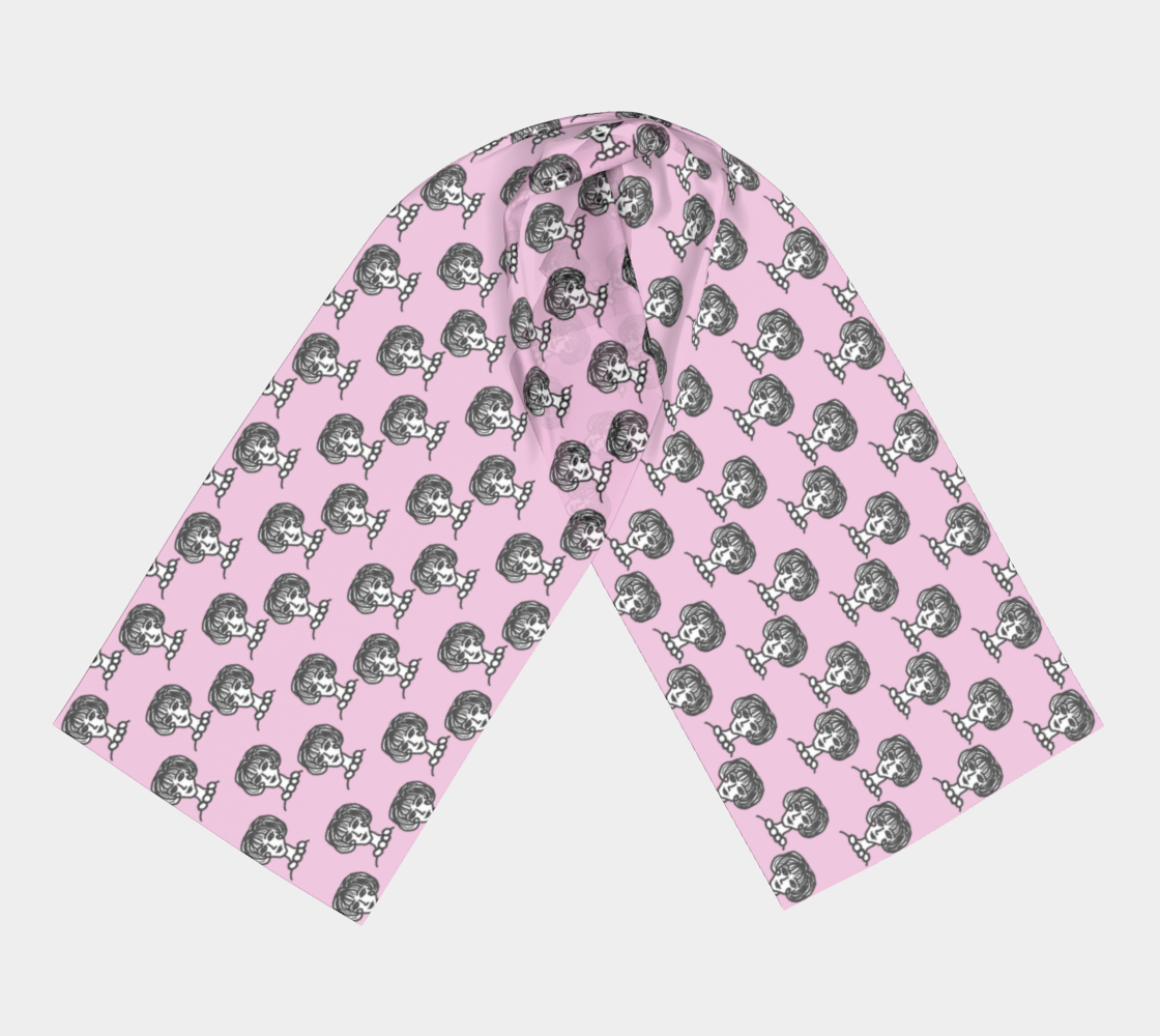 20s girl pink scarf