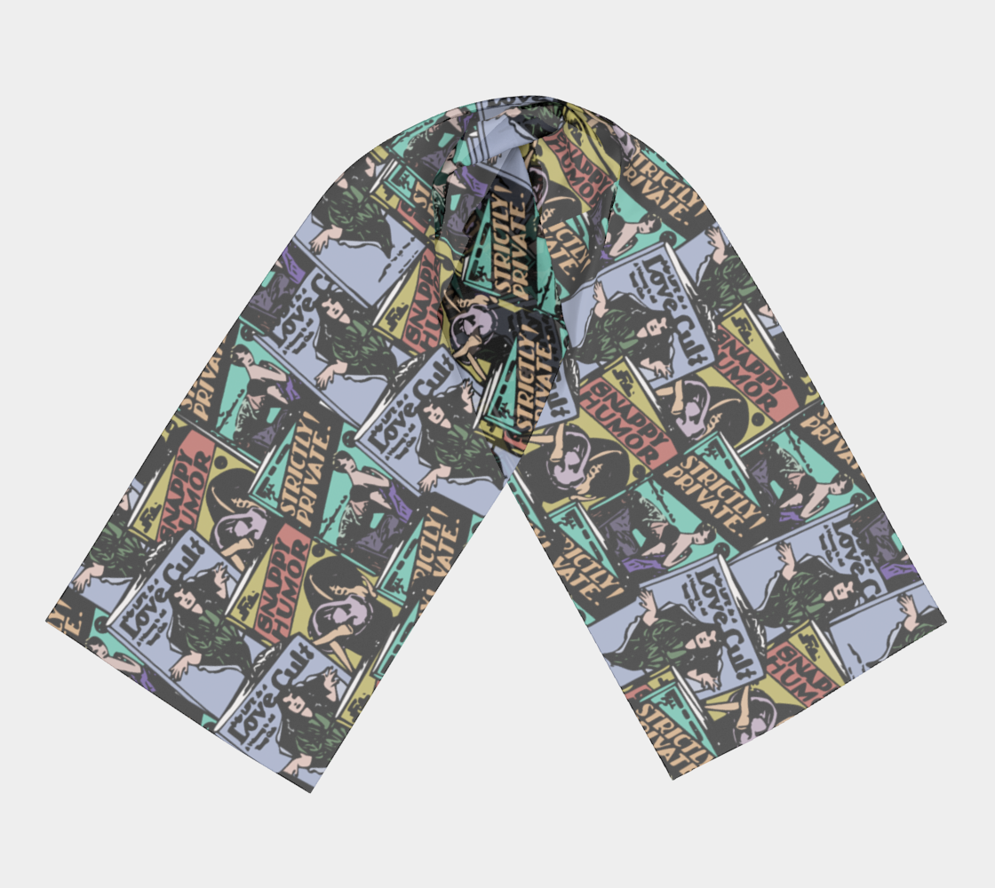 comic books pattern scarf