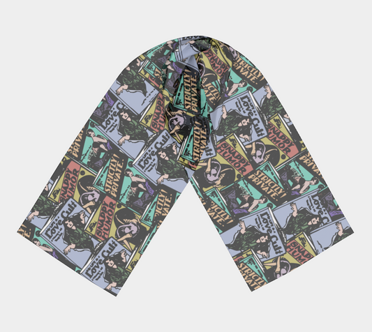 comic books pattern scarf