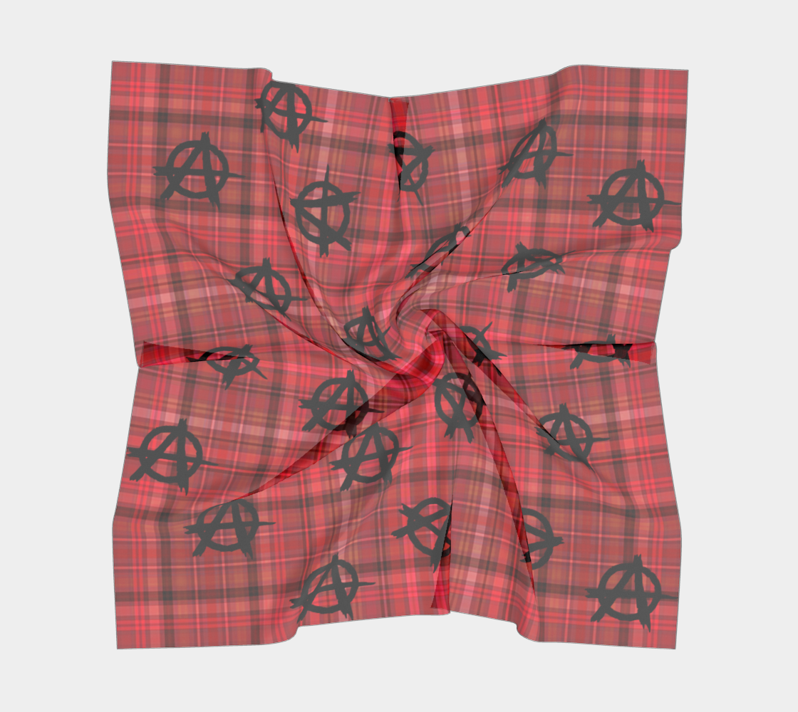 red plaid anarchy scarf