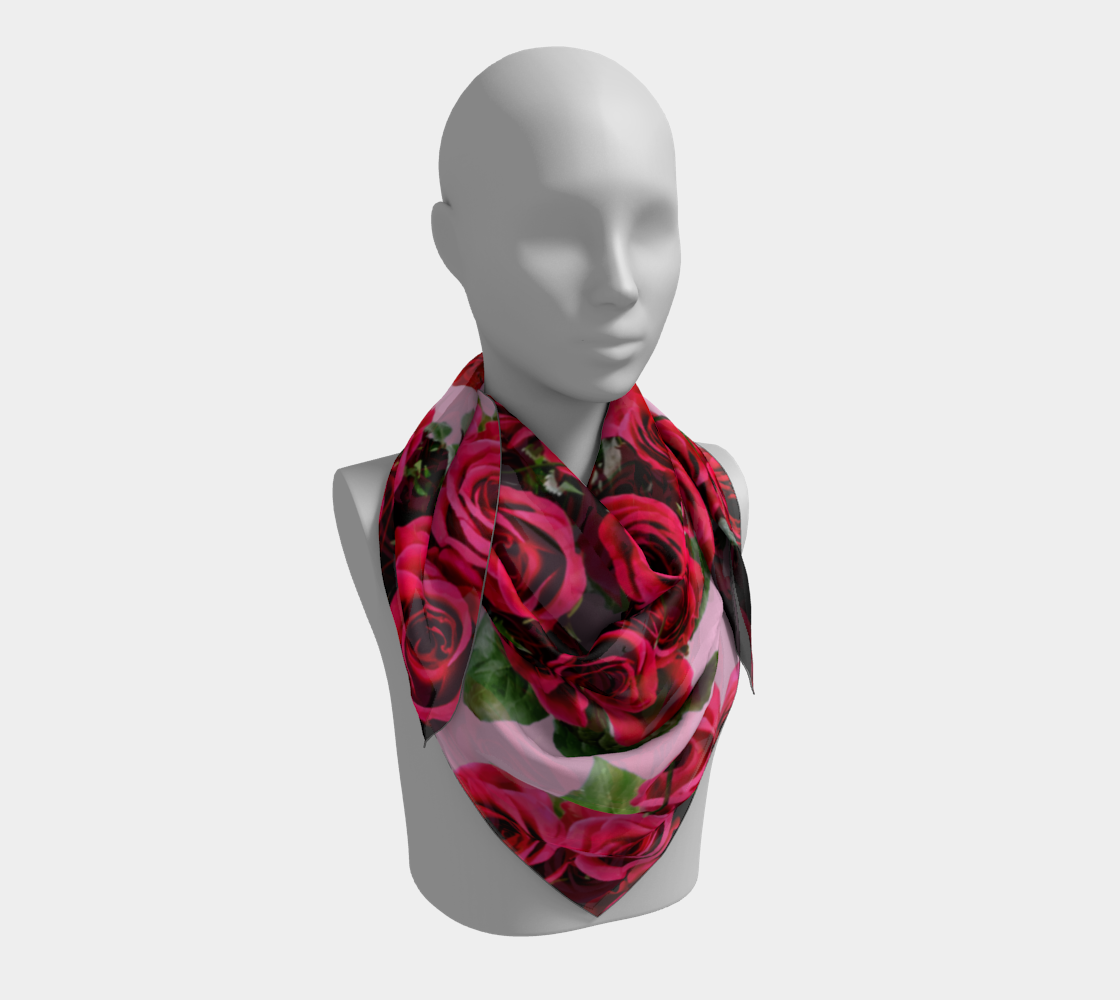 roses pink scarf