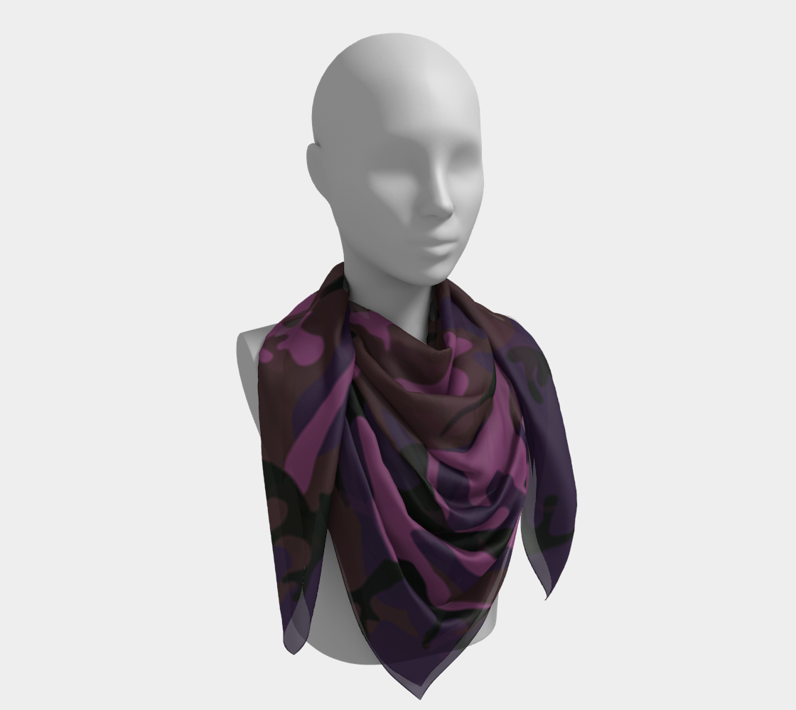 Camouflage violet scarf