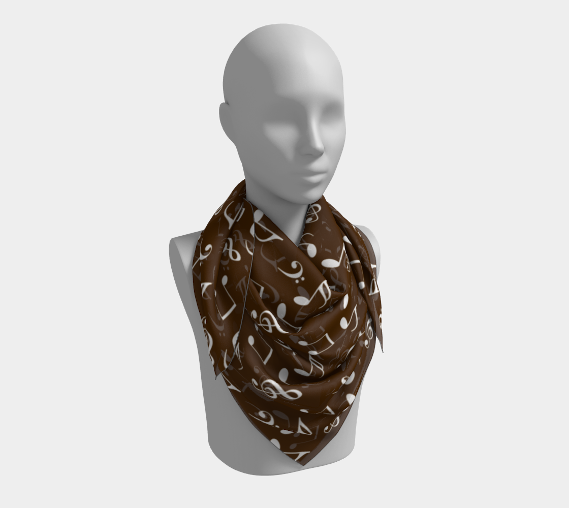 brown music scarf