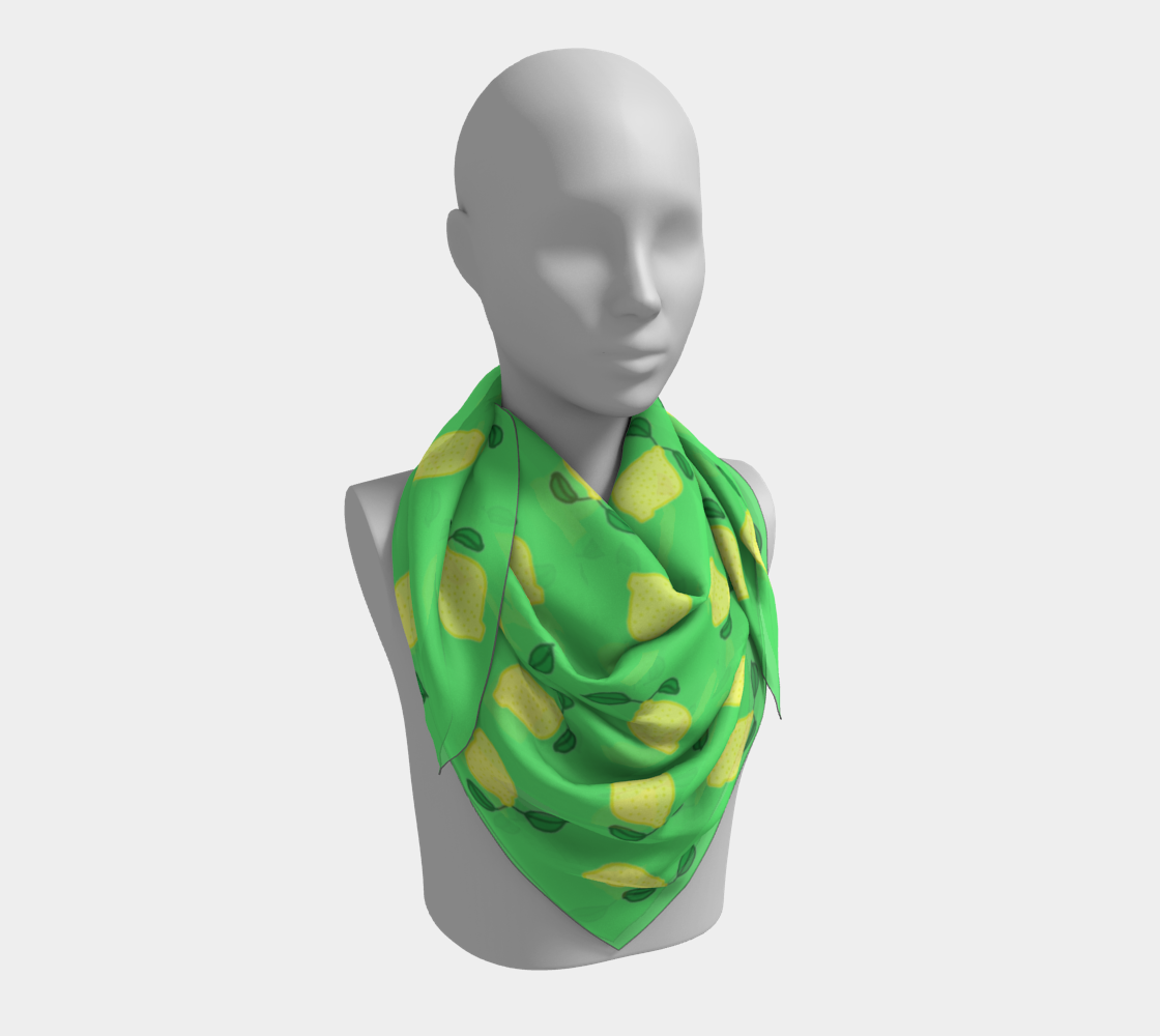 lemons green scarf