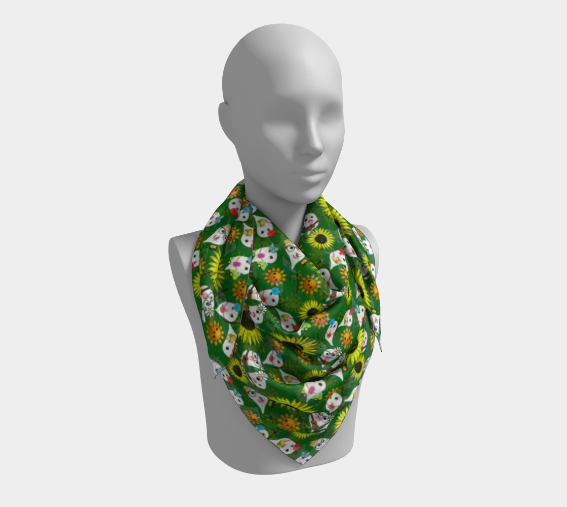 hawaii ghost green scarf