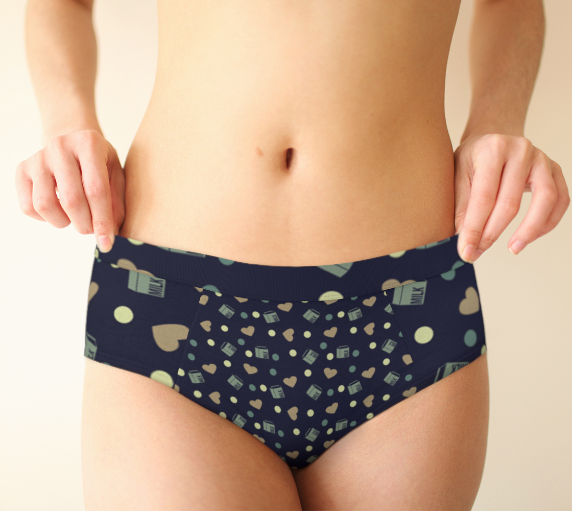 blue milk hearts cheeky briefs